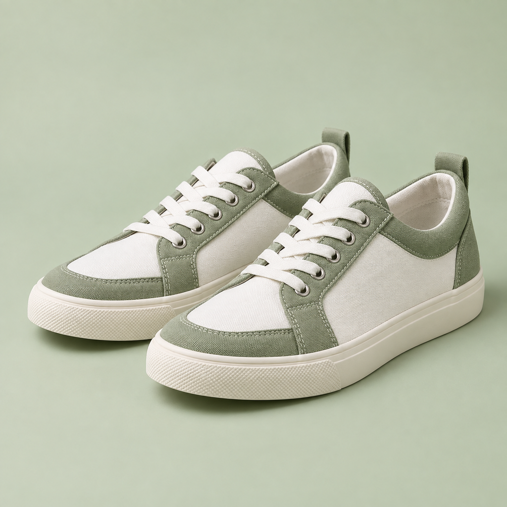 [EC-SNK-002] Sage Canvas Sneakers